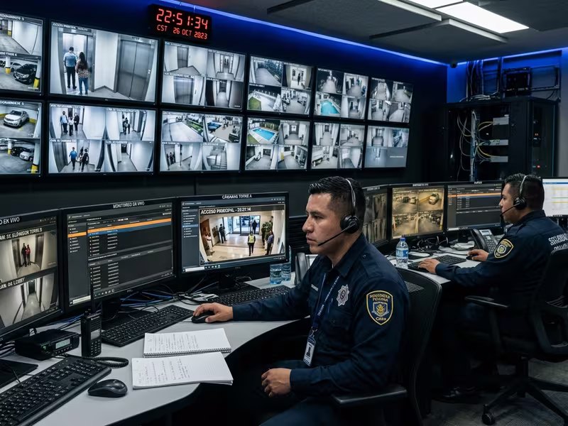 Central nacional de monitoreo de seguridad privada operando en México