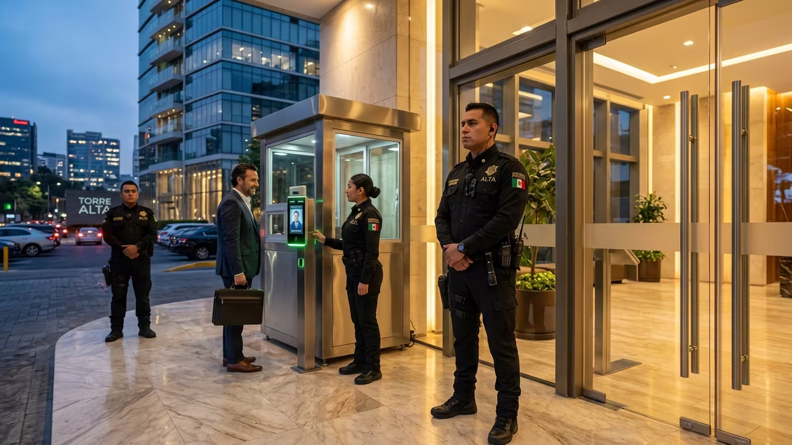 Personal de seguridad privada controlando el acceso a un evento
